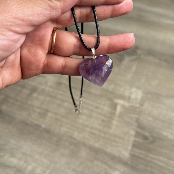 Heart Amethyst Necklace - Picture 2 of 4